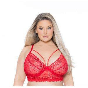 QUEEN MIX & MATCH SATIN BRA - RED